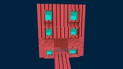 3d Model building Game Scene Low-poly 3D model