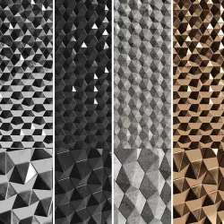 3D panels Hexagons 3D model