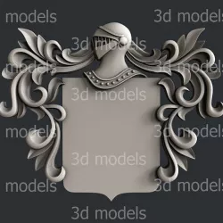 3d STL models for CNC router Coat of Arms COA1 3D model