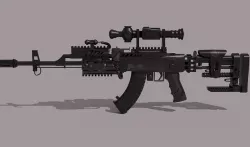 AK Modified Rifle Low-poly 3D model