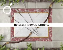 Ancient Roman Bow and Arrow Low-poly 3D model