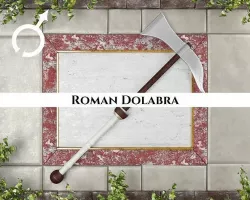 Ancient Roman Dolabra Low-poly 3D model
