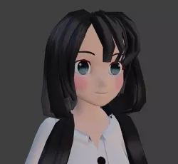Anime girl 3D model