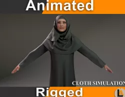 Arab Local Woman 3D model