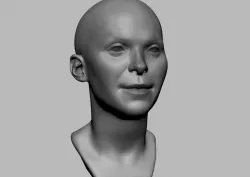 Base Female Head v5 3D model