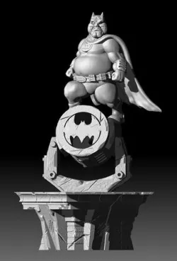 Batman fat Batman statue 3D model
