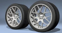 BBS CH-R Alloy wheels with PZERO tires 3D model