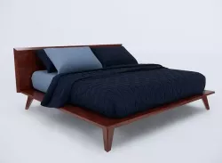 Bed Family for Revit  Three sizes Full Queen and King wood   3D model