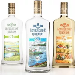 Belarussian vodka 6 bottles 3D model