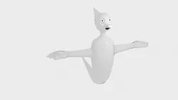 Big Nose Ghost Low-poly 3D model