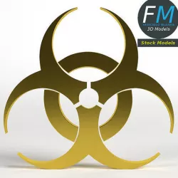 Biohazard symbol 3D model