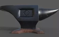 blacksmith anvil low poly Low-poly 3D model