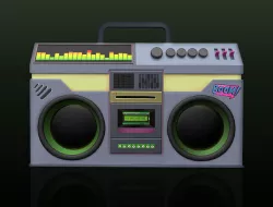 Boombox Low-poly 3D model