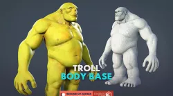 Character - Troll Body Base Low-poly 3D model
