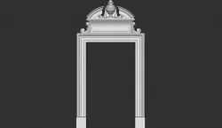 Classical door frame 3D model