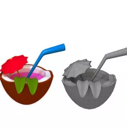 Coconut Cocktail 3D model