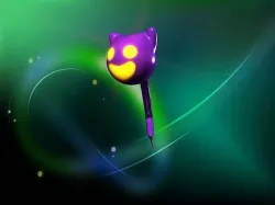 Cooty the smile cat face ghost cartoon Low-poly 3D model