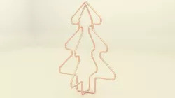 Copper pipes standing christmas tree decoration  3D model