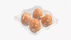 Egg food plastic package 4 eggs 3D model