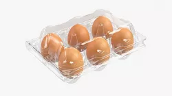 Egg food plastic package 6 eggs 3D model