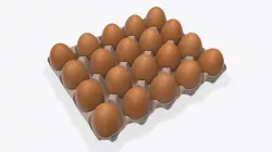 Egg paper cardboard base for 20 eggs 3D model