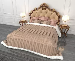 European Style Carved Bed 3 3D model
