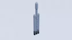 Falcon Heavy Rocket 3D model