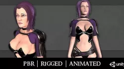 Fantasy Necromancer - Female hero Low-poly 3D model