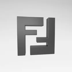FENDI Logo v1 001 Low-poly 3D model