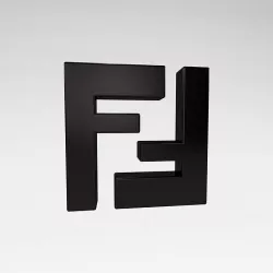 FENDI Logo v1 004 Low-poly 3D model