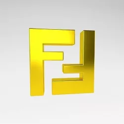 FENDI Logo v1 005 Low-poly 3D model