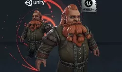 Forest Dwarf Low-poly 3D model