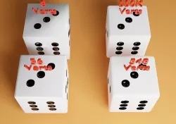 Four Dice Low-poly 3D model