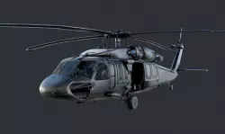 GAME READY Sikorsky UH60 Black Hawk Helicopter Low-poly 3D model