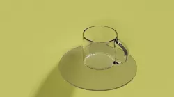 Glass Cup Low-poly 3D model