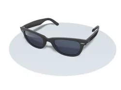 Glasses black classic 3D model