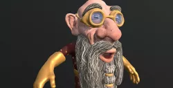Gnome Mage Rigged Low-poly 3D model