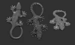 golden lizard 3D model
