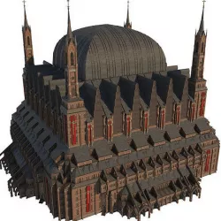 Gothic Cathedral 02 3D model