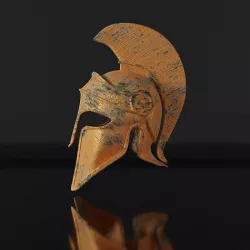 Greek helmet Low-poly 3D model