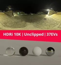 HDRi Night Light and Houses Texture