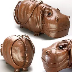 hippo leather bag 3D model