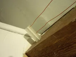 Insulating supports for long wire antenna.