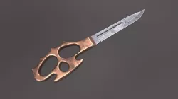 Knuckle knife Low-poly 3D model