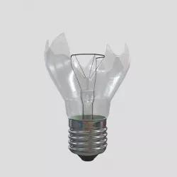 Light Bulb Broken Low-poly 3D model