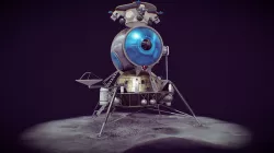 LK - Soviet Lunar Lander Low-poly 3D model