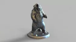 Long Haired Bear Sculpture 3D model