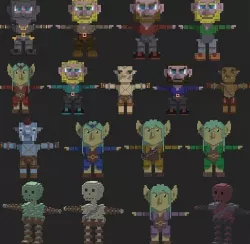 low poly voxel models Low-poly 3D model