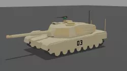 M1 Abrams Low-poly 3D model
