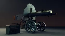 maxim gun Low-poly 3D model